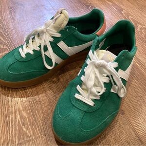 GOLA CYCLONE LEATHER SNEAKERS Green Size 9
